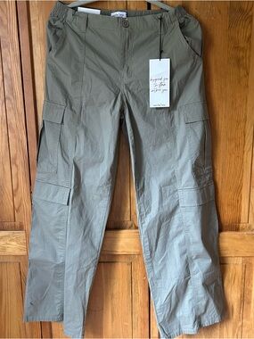 Vanilla Star Olive Green Cargo Pants with Utility Pockets